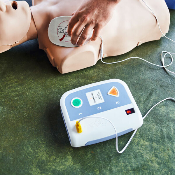 AED use on a CPR Mannequin for a Demonstration