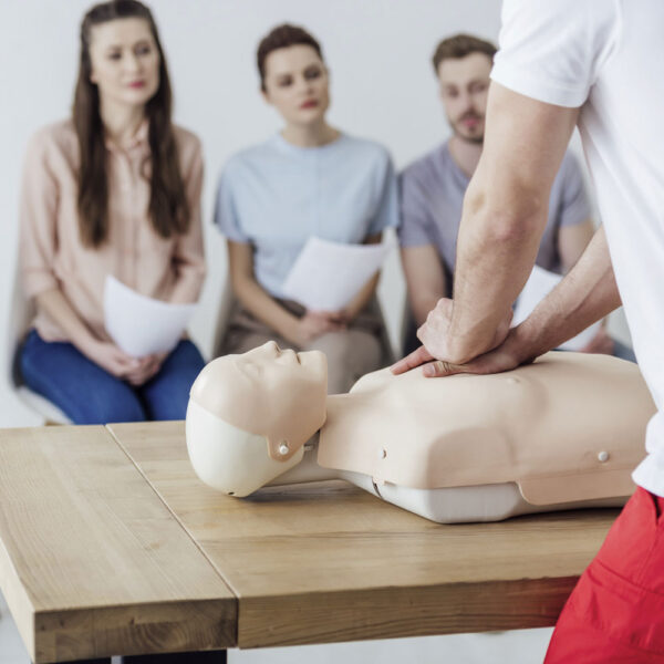 Students taking a CPR Course
